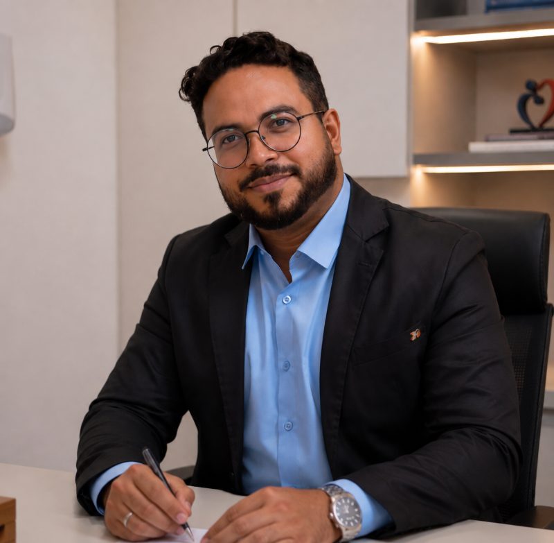 Dr. Monteiro Júnior, sócio da Vittara Clínica Médica, no consultório
